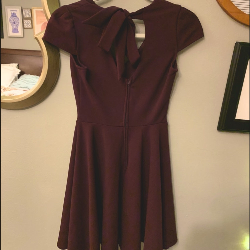 Dark purple mini dress